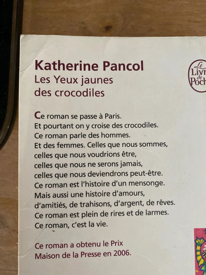 Katherine Pancol les yeux jaunes des crocodiles - photo numéro 3