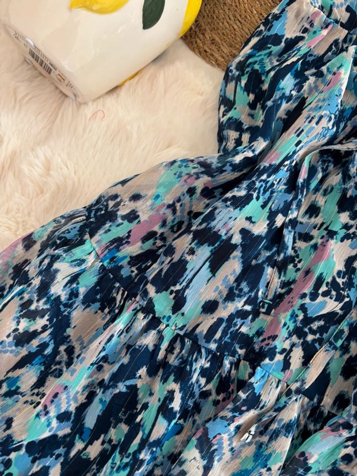 Robe Riu Paris bleue à motifs taille 38 - photo numéro 2