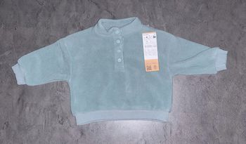 Sweat polaire bleu Kiabi / 6 mois / Neuf