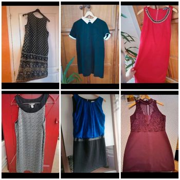 Lot 6 Robes été manches courtes / robe / vestido taille 40 plusieurs divers marque etam cache cache
