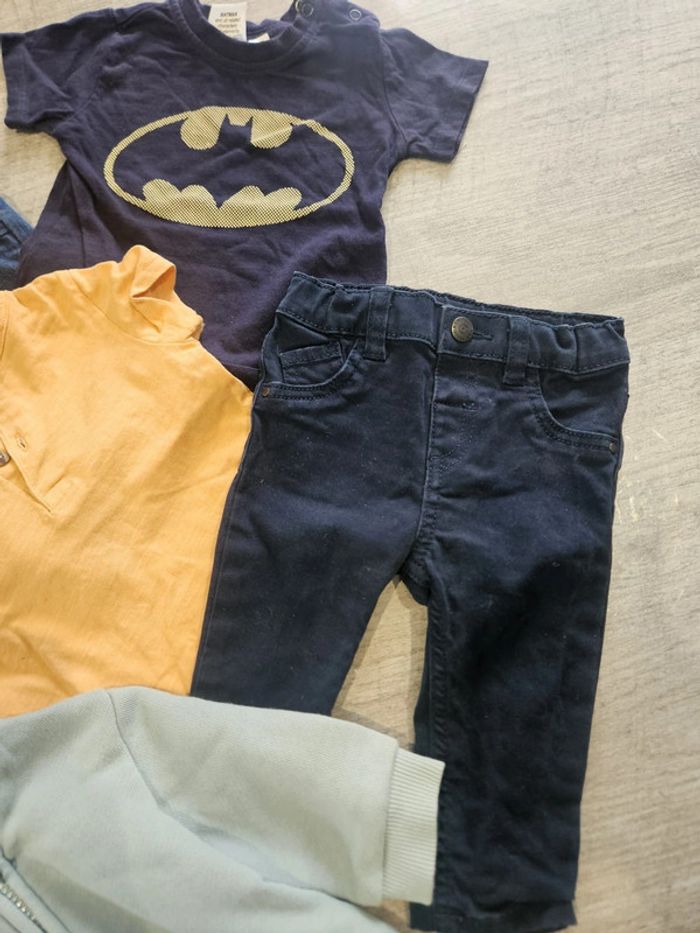 Lot de 2 pantalons tee short et veste 6 mois - photo numéro 2