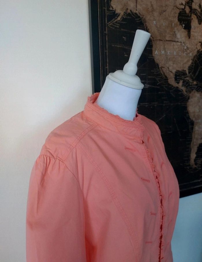 Veste en coton couleur corail Camaïeu taille M - photo numéro 2