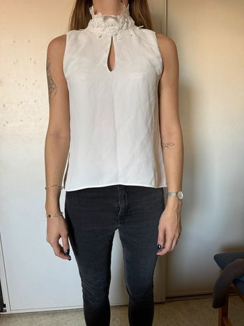 Débardeur col dentelle Zara