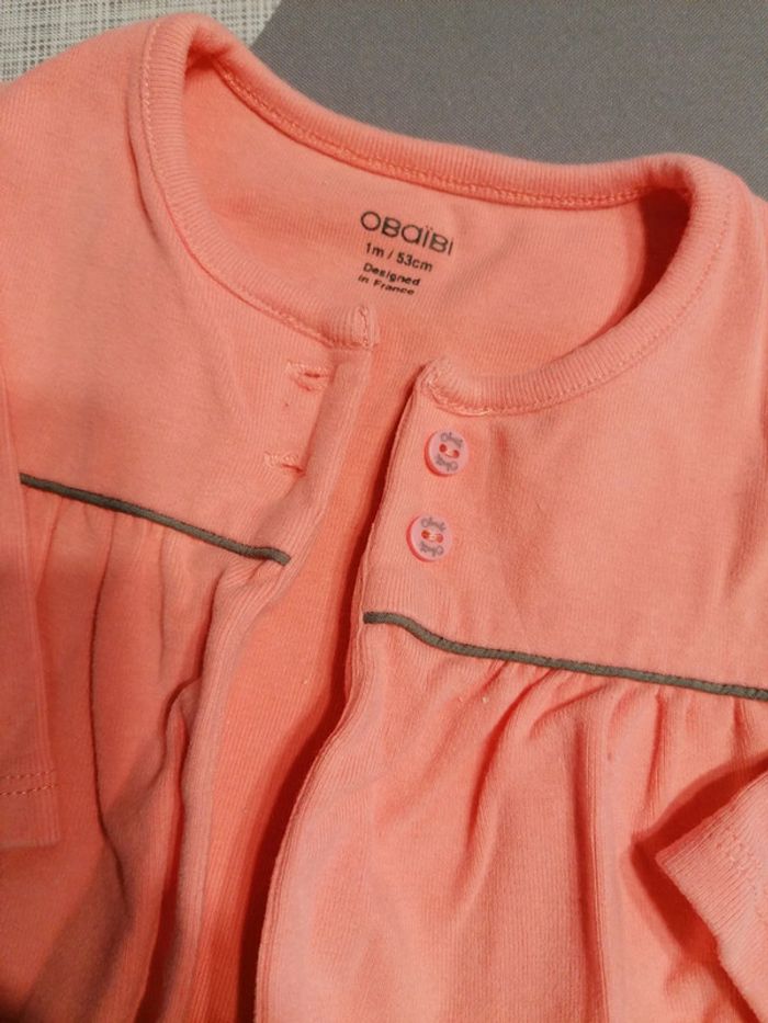 Gilet 1 mois obaibi rose - photo numéro 2