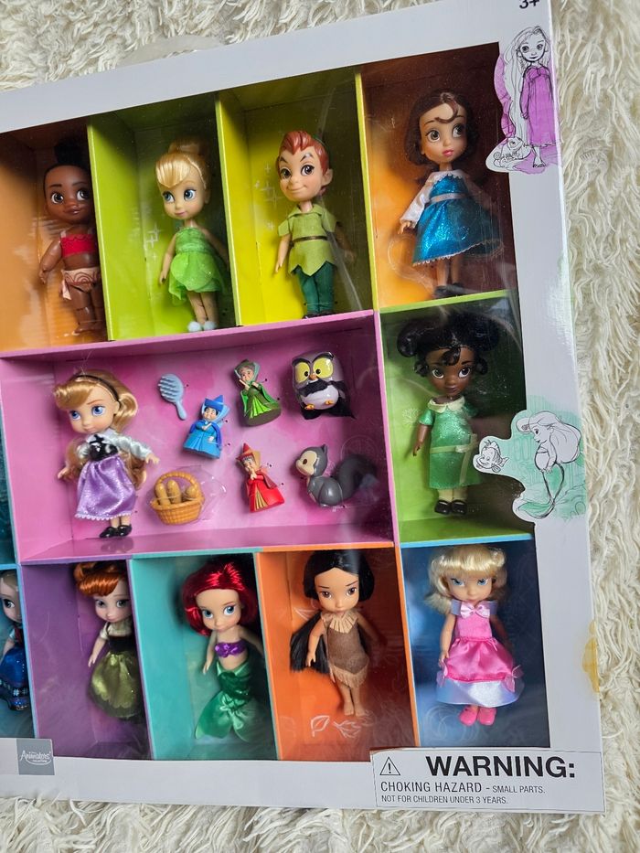 Poupee mini animator disney princesse raiponce vaiana peter clochette belle jasmine aurore tiana elsa Anna ariel pocahontas cendrillon disneyland paris - photo numéro 3