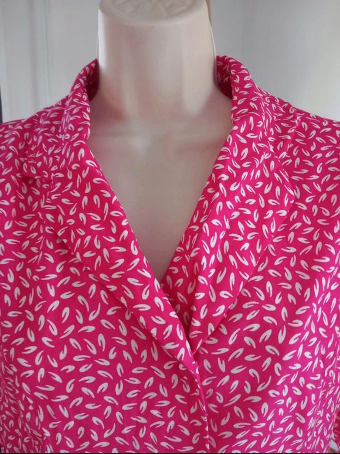 Top peplum manches courtes à motif taille 38 - photo numéro 2