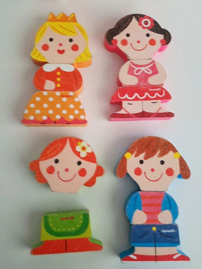 Funny magnets princesse et Puzzle dolls en bois Janod - photo numéro 11