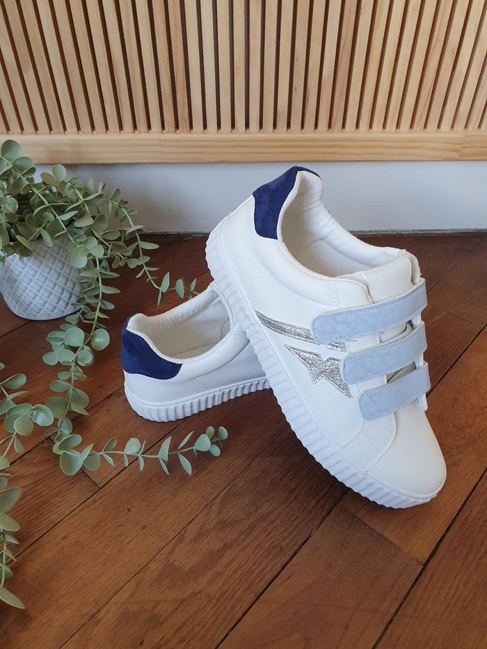 Baskets à scratchs Bali écru/marine Pointure 40 - photo numéro 2