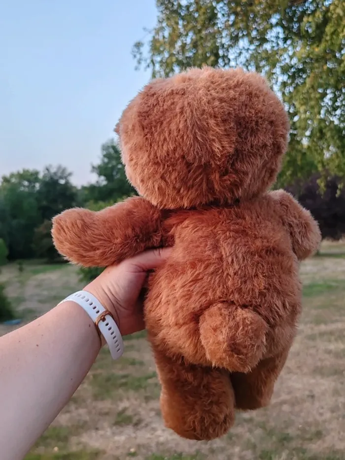Peluche nombrilou ours vintage marron - photo numéro 11