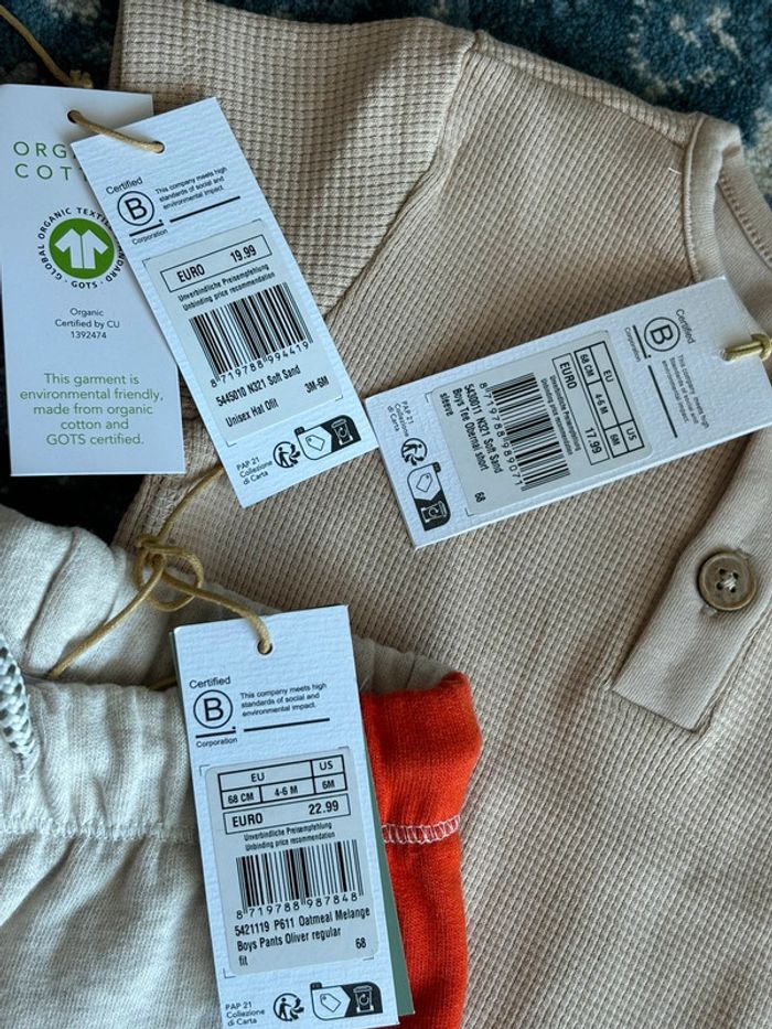 Lot de vêtements pantalon jogging, t-shirt et chapeau pour bébé garçon 6 mois Noppies 60€ - photo numéro 9