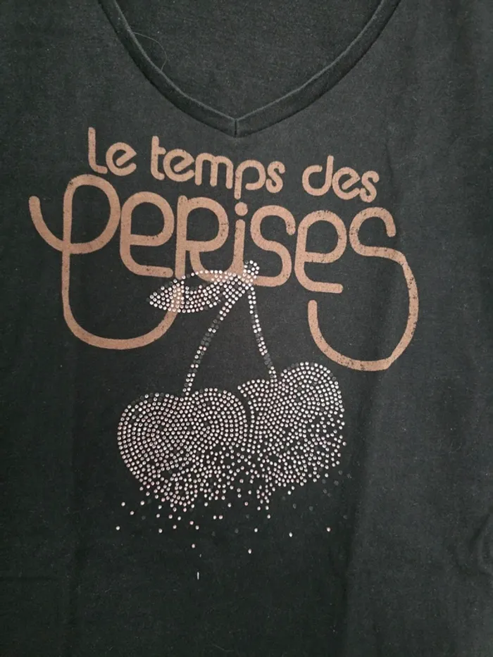 Tee shirt le temps des cerises - photo numéro 2