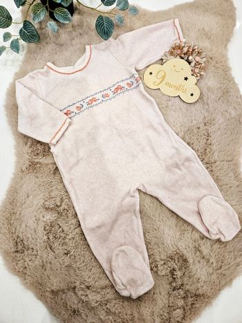 Pyjama velours 9 mois Petit bateau