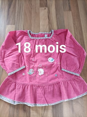 Blouse rose 18 mois animaux Sergent Major