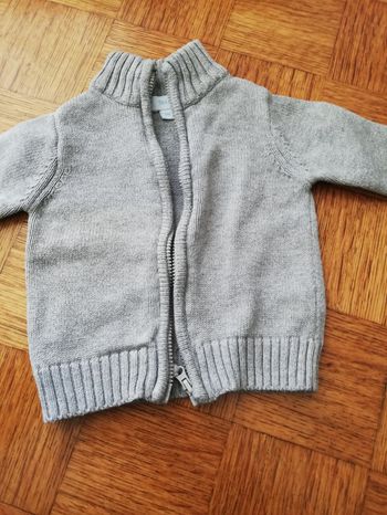 Gilet gris garçon 3 mois tex baby