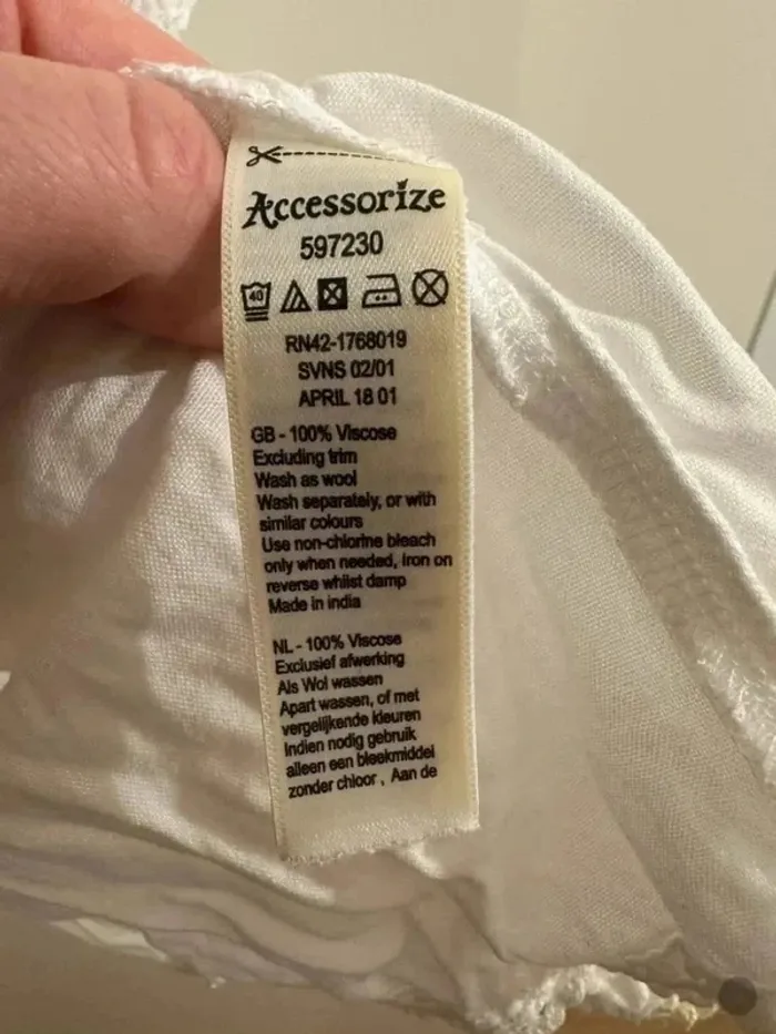 Kimono blanc / paréos blanc pour plage taille M - photo numéro 4