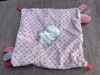 Doudou hiboux rose et beige