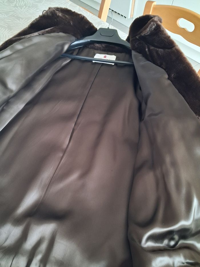 Veste fourrure doublée marron - photo numéro 3