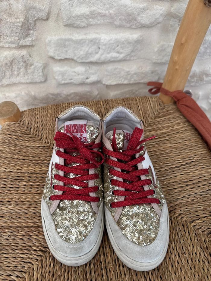 Basket dorée et rouge Semerdjian Pointure 38 - 25 € - photo numéro 2