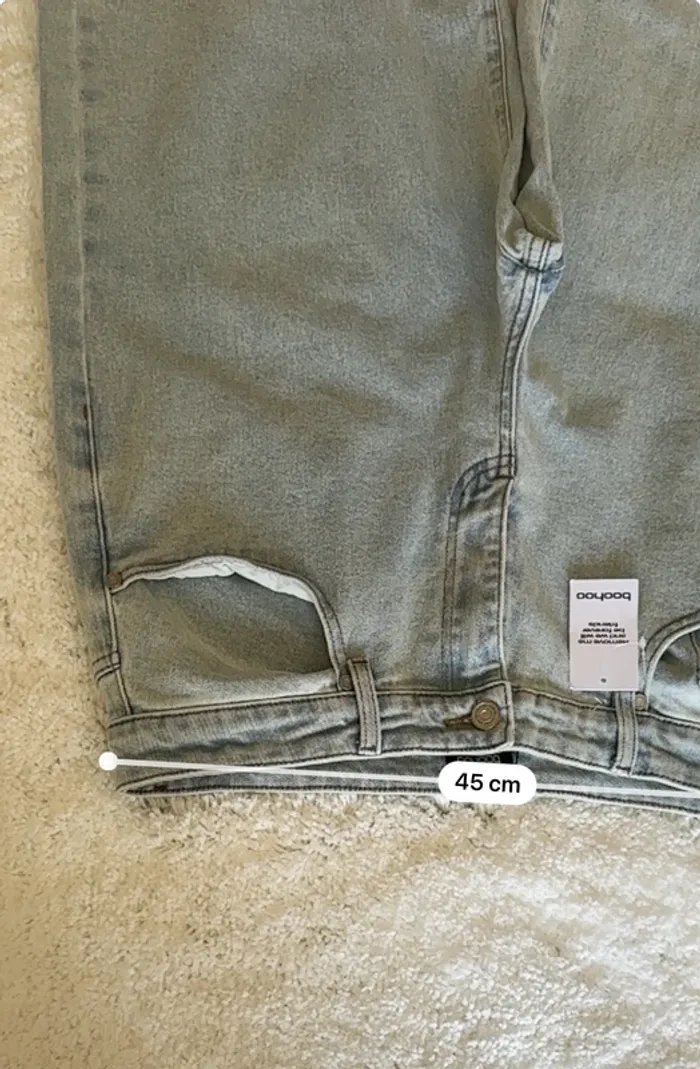 Boohoo – Jean large délavé – Taille 42 / UK 14 – Confort stretch - Neuf - Légère tache arrière - photo numéro 6