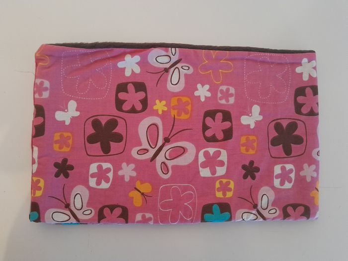 Tour de coup snood polaire fille 2‐3ans rose papillon marron