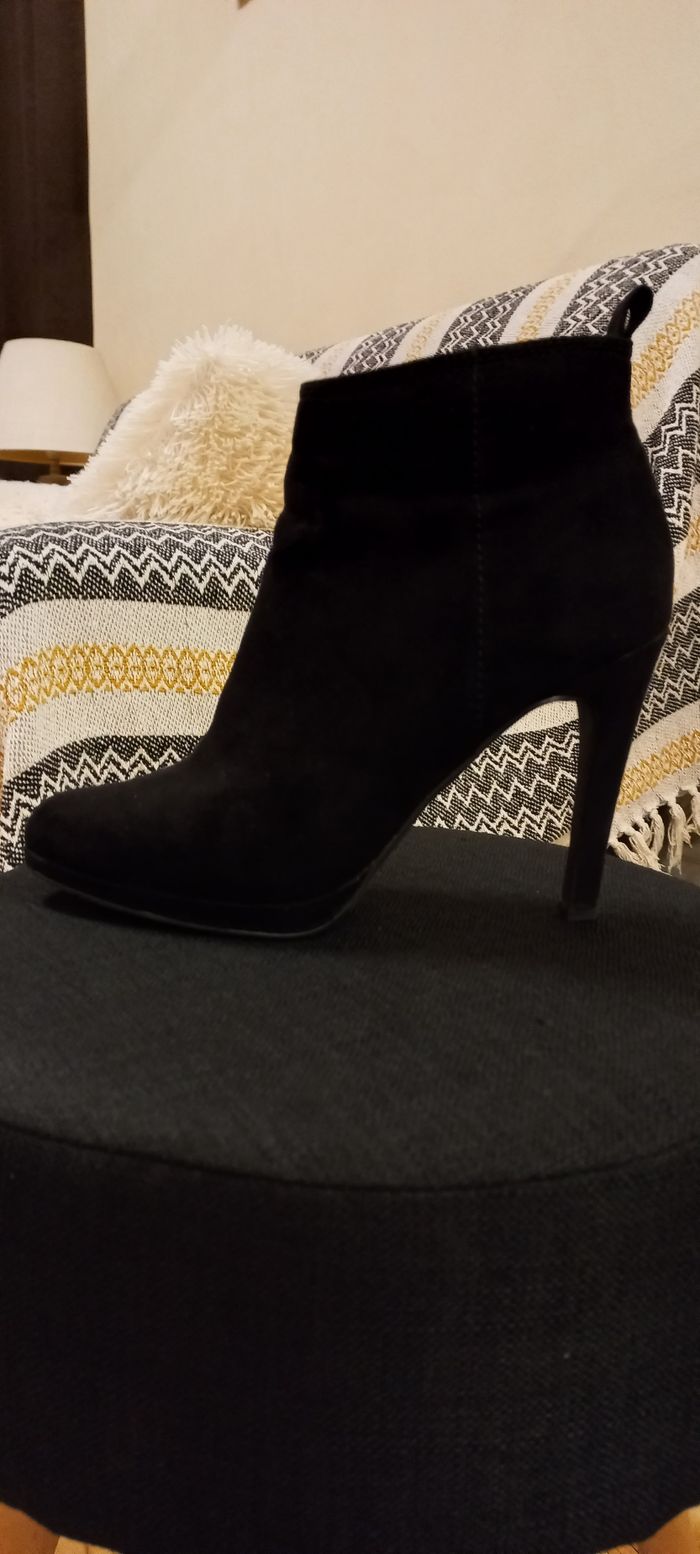 Bottines daim noir TEXTO - photo numéro 3