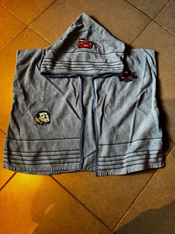 Cape de bain avec capuche fait maison - Cars / Voiture / Camion / Van - Bleu - Taille: 2/4 ans