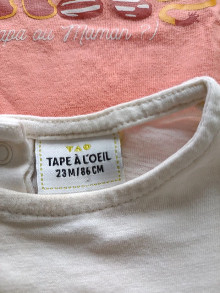 Lot 2 t-shirts manches courtes 24 mois - photo numéro 4