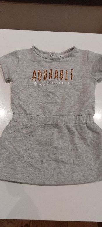 Robe sweat manche courte gemo 24m TBE