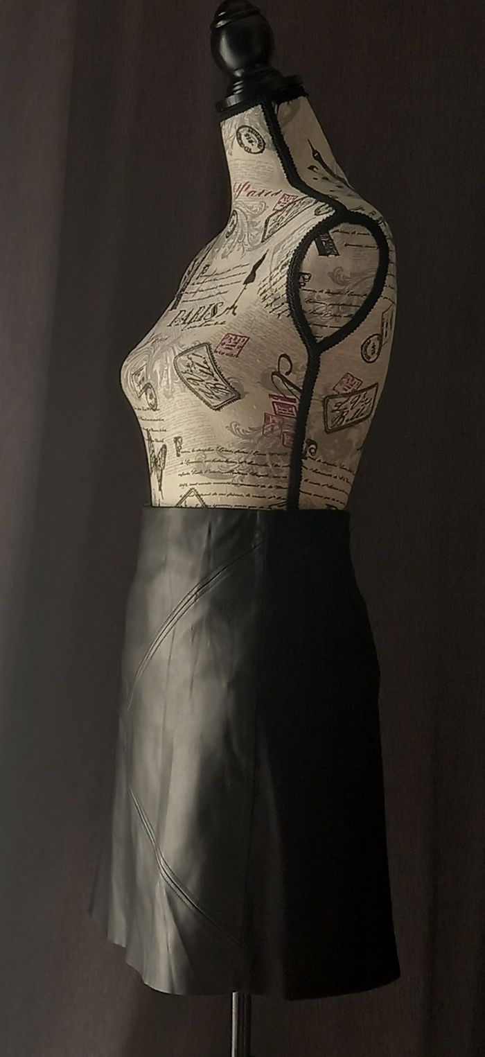 Jupe cuir Esprit Taille xs 34 - photo numéro 3