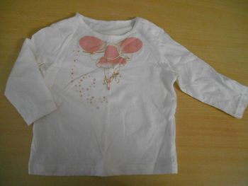 T-shirt fille manches longues 6 mois / Kiabi