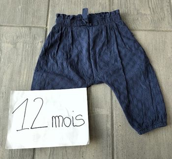 Lot n°304 Pantalon large type sarouel fille 12 mois Obaïbi