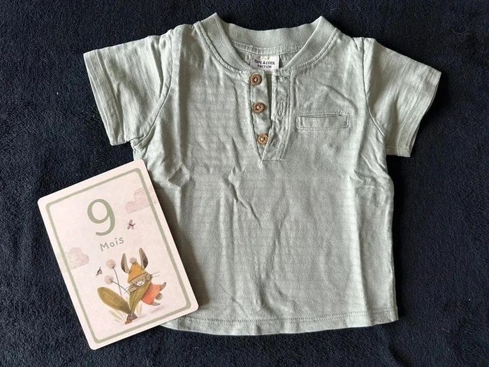 Lot 3 haut t-shirts manches courtes 9 mois TAO - photo numéro 3