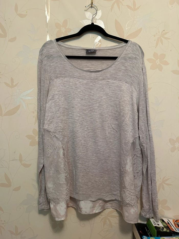 Tunique gris/beige taille L