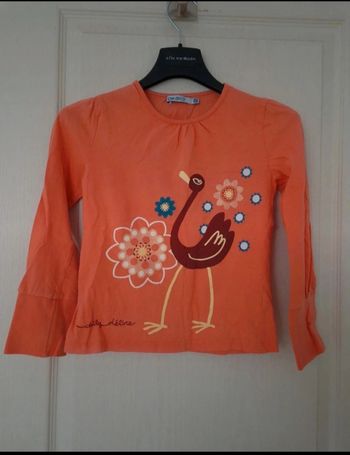 Jolie haut à manche longue okaïdi fille 10 ans