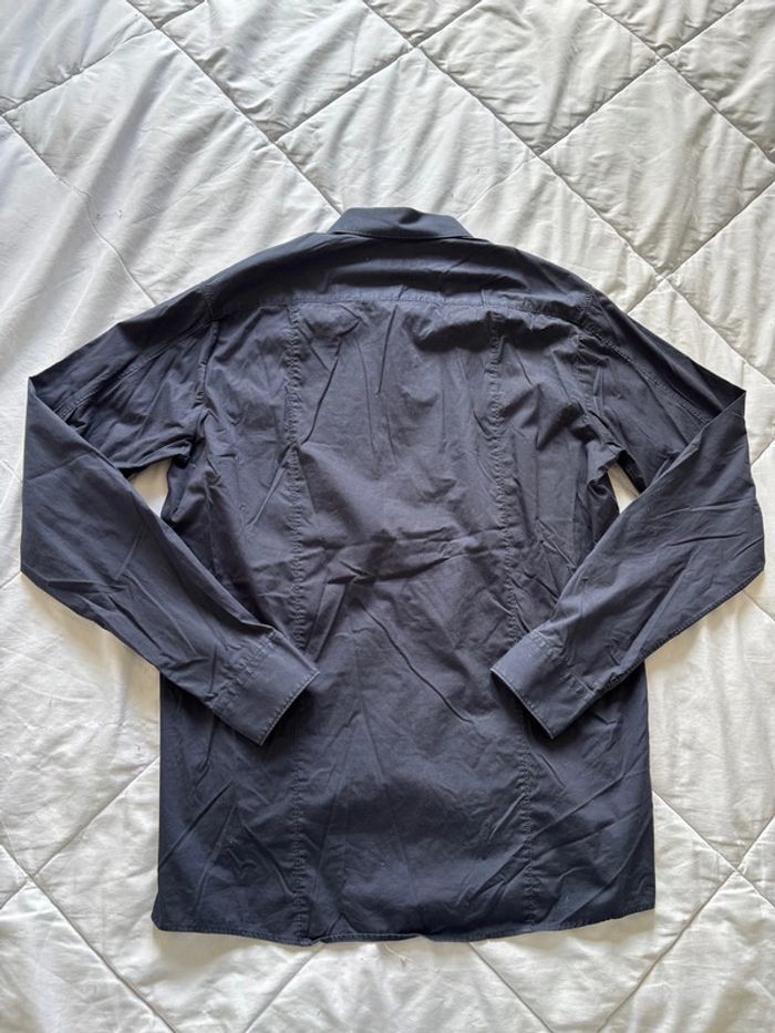 Chemise bleu marine homme black tag by Zara man slim fit ajustée début 2000 y2k taille M - photo numéro 5