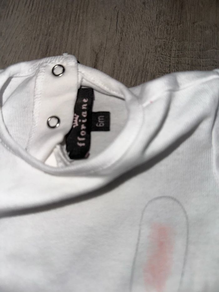 T-shirt bébé lapin dentelle - photo numéro 3