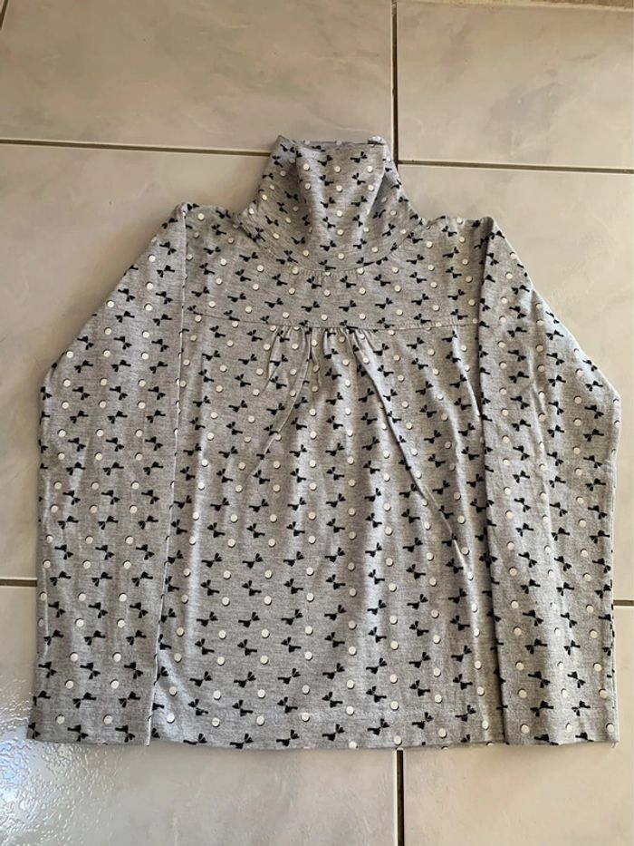 Sous pull gris 8 ans