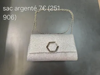 Sac à main argenté 251 906