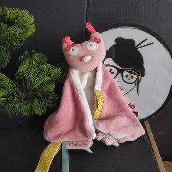 Doudou Moulin Roty Mademoiselle  Et Ribambelle Rose Banc Jaune #geektradedoudou