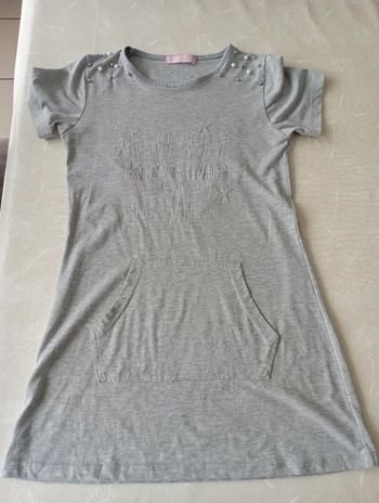 Robe grise manches courtes Léa Malice 12 ans 2€5