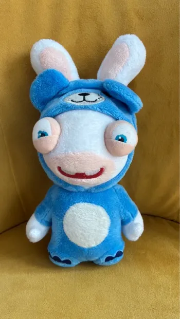Peluche Lapin Cretin ours bleu