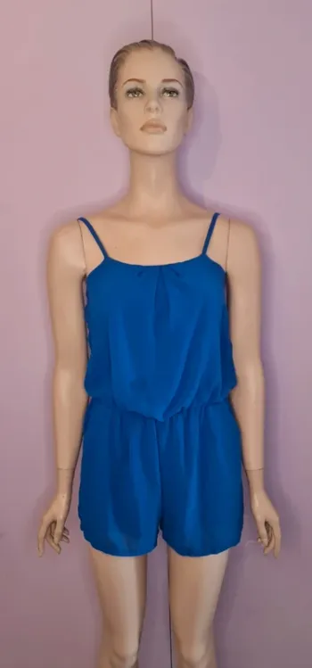 Combishort femme bleu