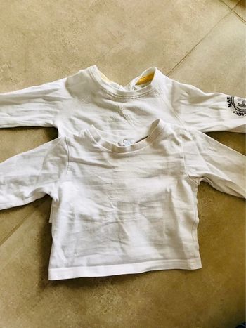 Lot de 2 t shirt blanc