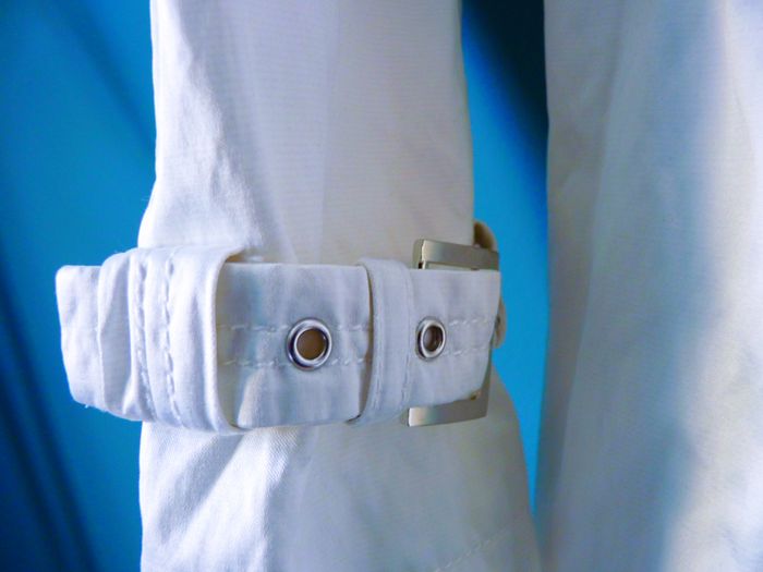 Manteau Trench Femme Pause Café 40 L veste blanc TBE - photo numéro 7