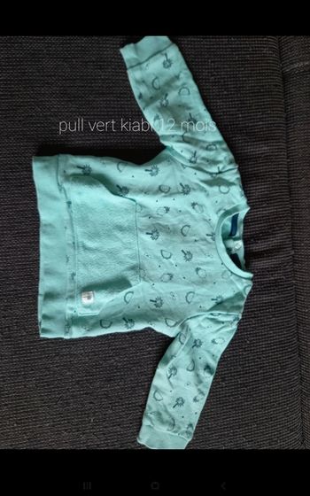 Pull vert à motif 12 mois kiabi
