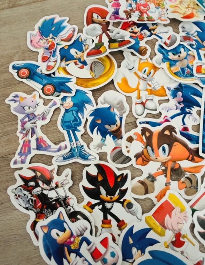Stickers sonic hérisson bleu super vitesse autocollant waterproof déco - photo numéro 3