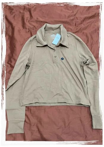 Jolie Polo Camel à manches longues Neuf Taille XL