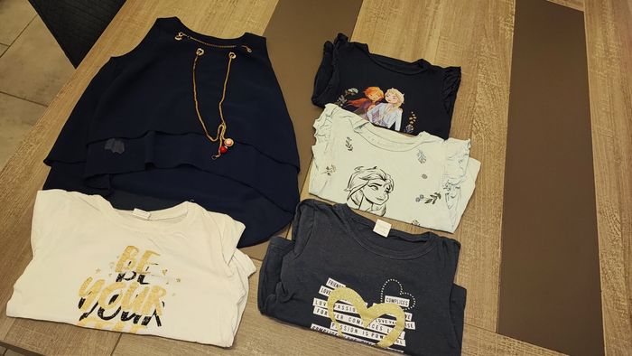 Lot de 5 t-shirt manche courte fille 5 ans 🦋 - photo numéro 2