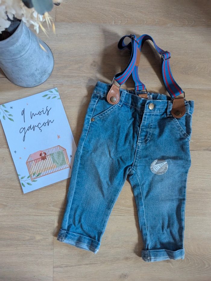 Salopette Mots d'enfants 9 mois en jean