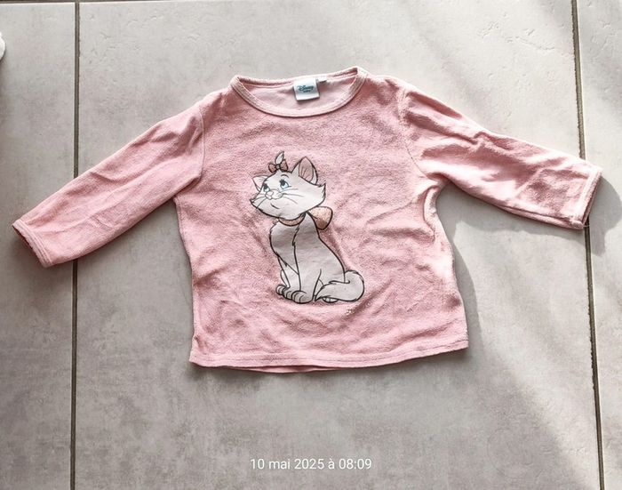 2 hauts de pyjamas velours - 24 mois - photo numéro 2